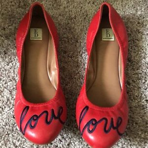 Red Flats size 9